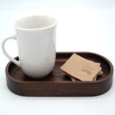 Oval Gazed Wooden Kitchen Serving Tray - waseeh.com